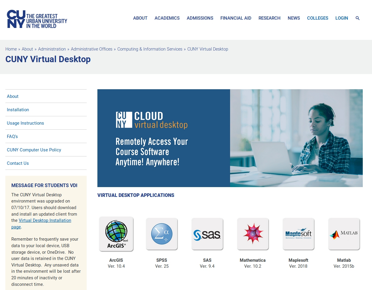 CUNY Virtual Desktop site
