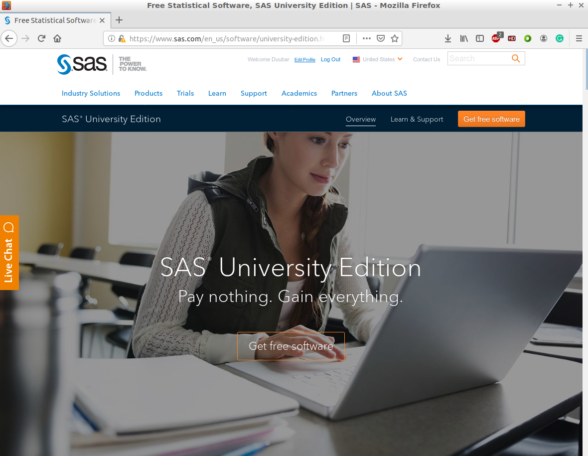 how to download sas university edition visualization