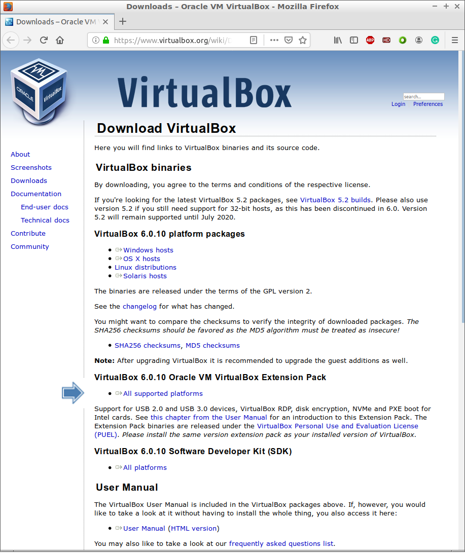 VirtualBox download VBoxManage